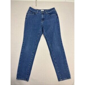 L.L. Bean‎ Women’s Classic Fit Straight Leg Mid Rise Stretch jeans Blue Sz 10Pet